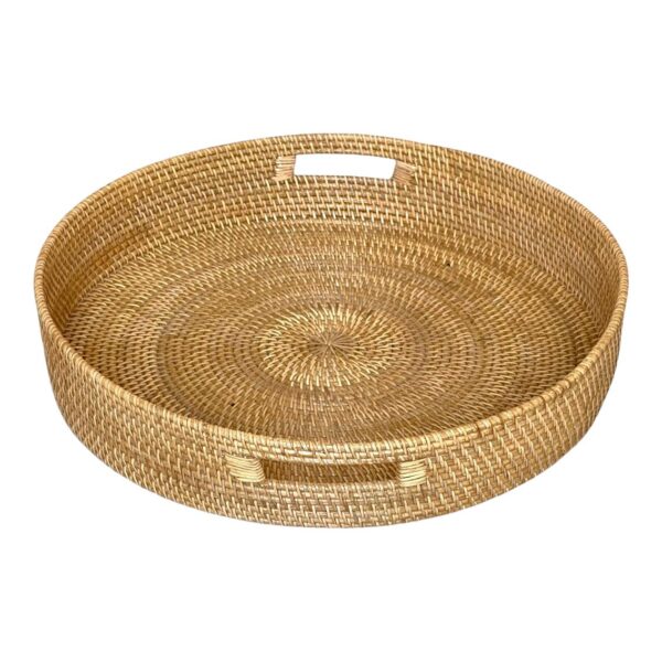 Uma Cantik dienblad rond rotan naturel
