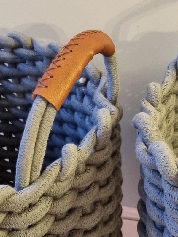 KidsDepot Korbo mand blauwgrijs