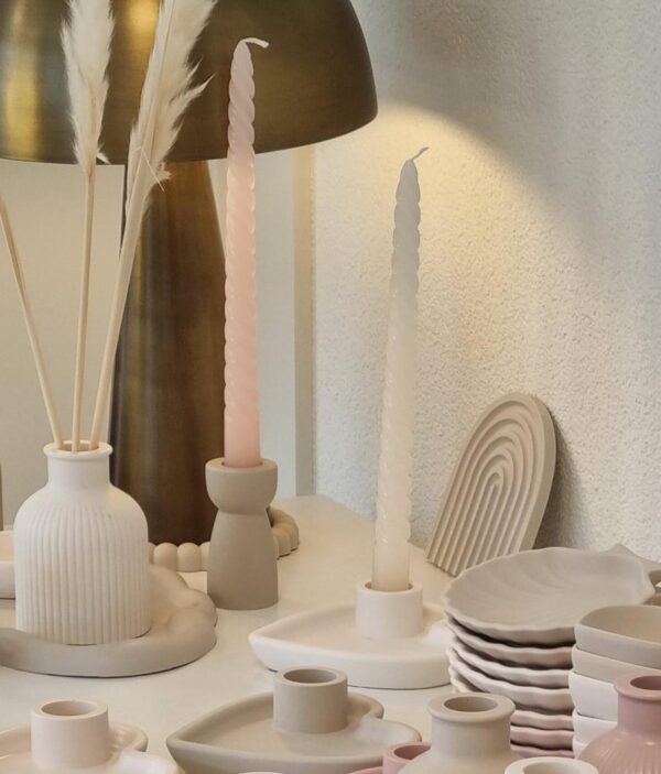 Familytime kandelaar hart Milou Jesmonite