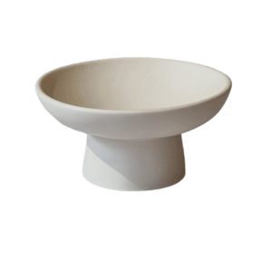 Jesmonite schaaltje op voet wit