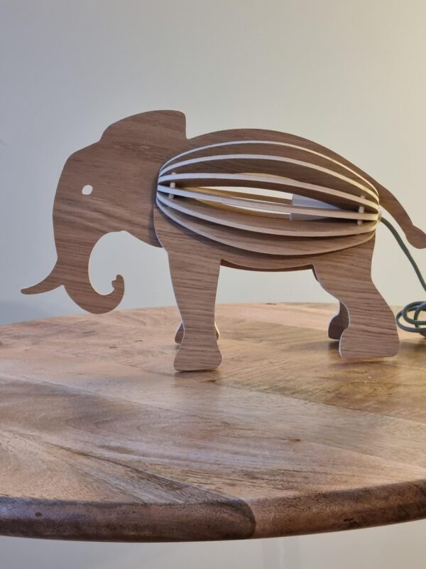 Gone's kinderlampje hout Olifant