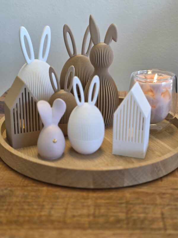 MadebyLL paasei met oren groot 3D print bruin