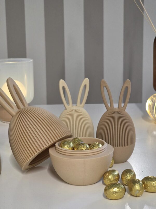 MadebyLL paasei met oren groot beige 3D print